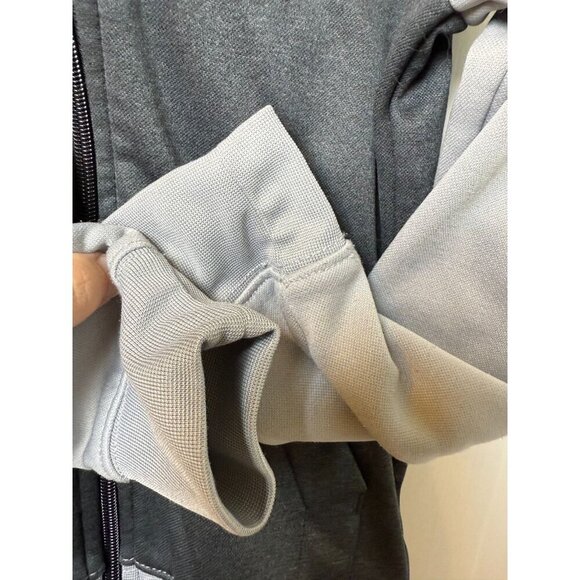 Jordan Yourth Two Toned Gray Full Zip Hoodie with Red Logo Size 6 M - Picture 6 of 6